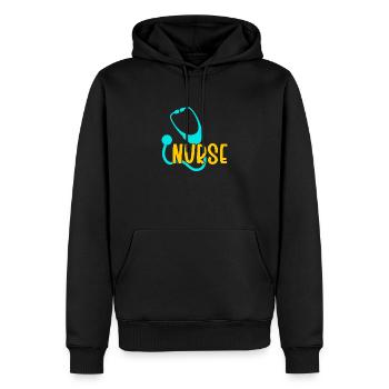 Nurse 05 01 - Men’s Premium Organic Hoodie - black - Front - Nico (187cm)