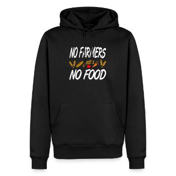 Cultivateur - Sweat à capuche Premium bio Homme - noir - Devant - Nico (187cm)