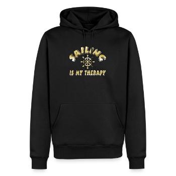 Voile - Sweat à capuche Premium bio Homme - noir - Devant - Nico (187cm)