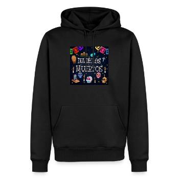 Dia De Los Muertos - Männer Premium Bio Hoodie - Schwarz - Vorne - Nico (187cm)