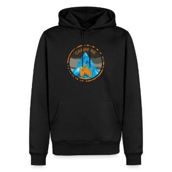 Campfire - Men’s Premium Organic Hoodie - black - Front - Nico (187cm)