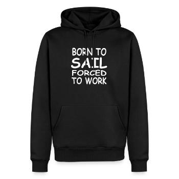 Sail - Men’s Premium Organic Hoodie - black - Front - Nico (187cm)