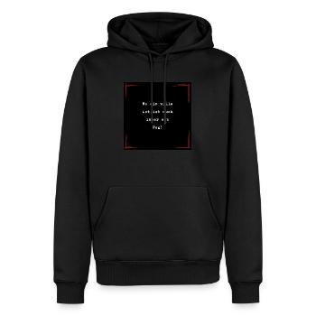 Wo ein Wille ist, ist auch immer ein Weg! - Männer Premium Bio Hoodie - Schwarz - Vorne - Nico (187cm)