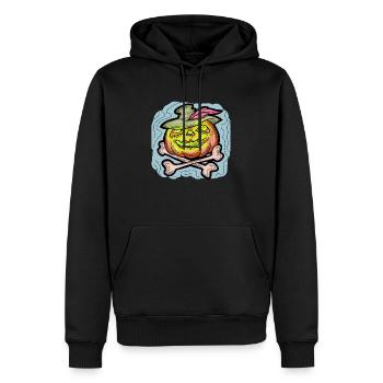 Effrayant Halloween citrouille monstre tête de visage. - Sweat à capuche Premium bio Homme - noir - Devant - Nico (187cm)