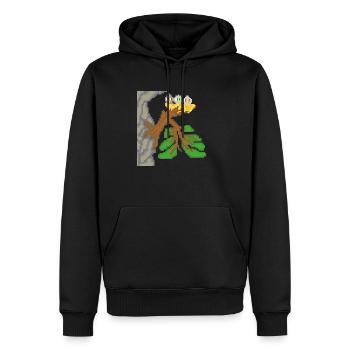 NATURE SAGE - Sweat à capuche Premium bio Homme - noir - Devant - Nico (187cm)