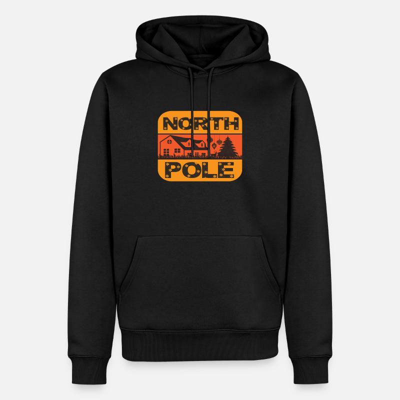 North Pole - Männer Premium Bio Hoodie - Schwarz
