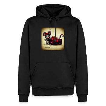 Christmas mouse - Men’s Premium Organic Hoodie - black - Front - Nico (187cm)
