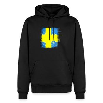 Schweden Schweden Wikinger Norden Skandinavien Mittsommer - Männer Premium Bio Hoodie - Schwarz - Vorne - Nico (187cm)