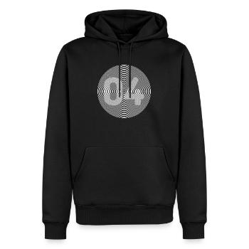 04 - Men’s Premium Organic Hoodie - black - Front - Nico (187cm)