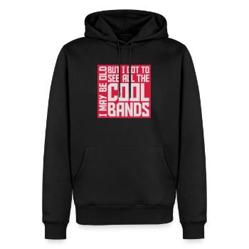 Je suis peut-être vieux - Sweat à capuche Premium bio Homme - noir - Devant - Nico (187cm)