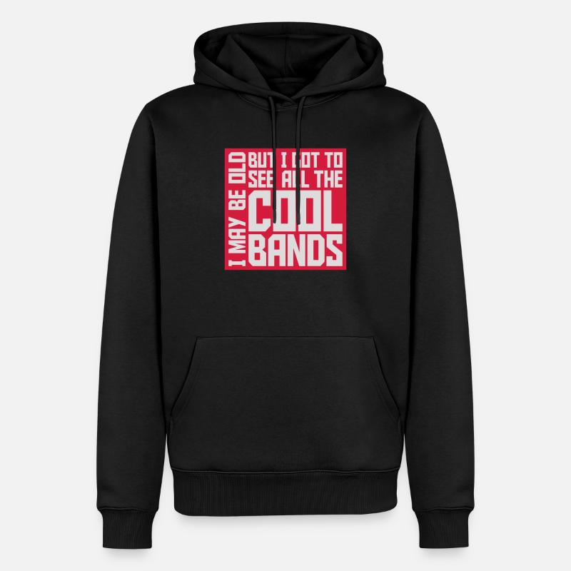 I may be old - Männer Premium Bio Hoodie - Schwarz