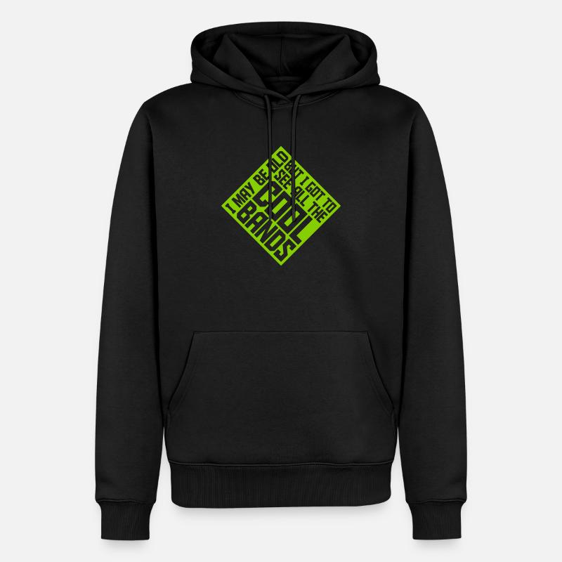 I may be old - Männer Premium Bio Hoodie - Schwarz