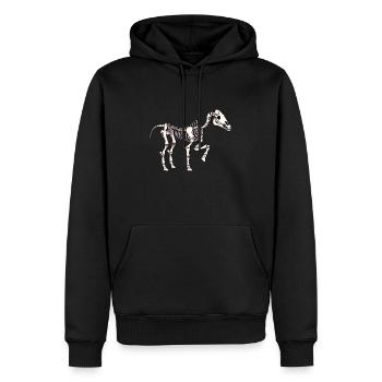 Pferdeskelett - Männer Premium Bio Hoodie - Schwarz - Vorne - Nico (187cm)