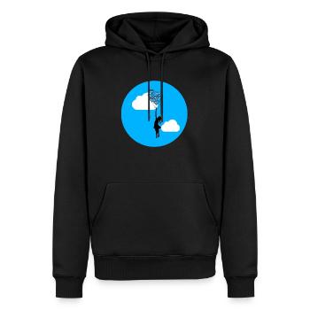 Lucy in the Sky with Diamonds - LSD rund 2.0 - Männer Premium Bio Hoodie - Schwarz - Vorne - Nico (187cm)