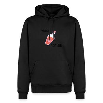 Potion de sorcière - Sweat à capuche Premium bio Homme - noir - Devant - Nico (187cm)
