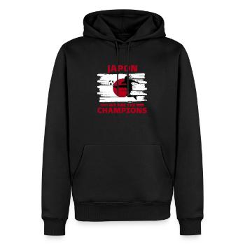Japon Football 2022 supporter de Japon foot - Sweat à capuche Premium bio Homme - noir - Devant - Nico (187cm)