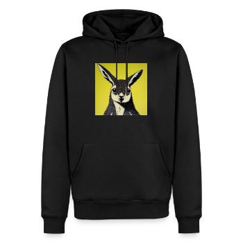 Walibi Känguru - Männer Premium Bio Hoodie - Schwarz - Vorne - Nico (187cm)