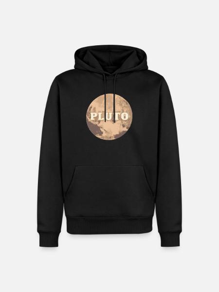 Pluto Planet - Männer Premium Bio Hoodie - Schwarz