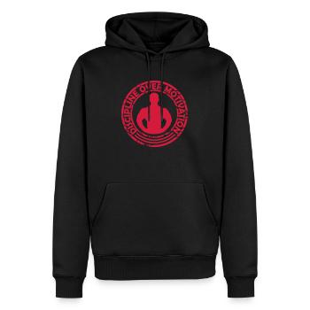 Citation de discipline sur la motivation - Sweat à capuche Premium bio Homme - noir - Devant - Nico (187cm)