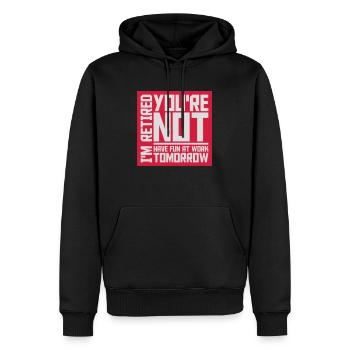 have fun at work - Men’s Premium Organic Hoodie - black - Front - Nico (187cm)