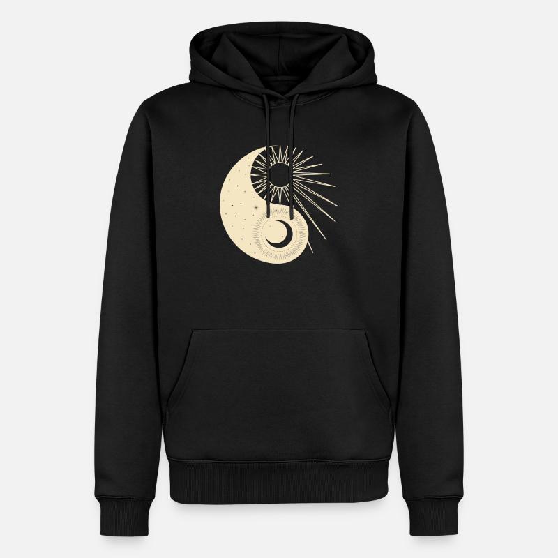 Équilibre cosmique - Sweat à capuche Premium bio Homme - noir