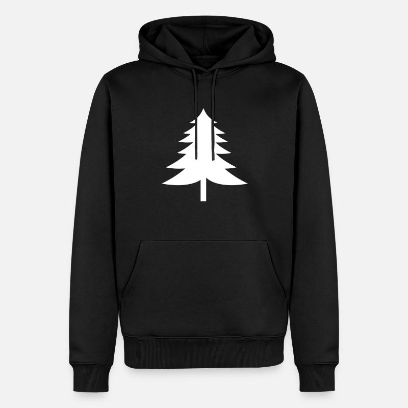 Tannenbaum - Männer Premium Bio Hoodie - Schwarz