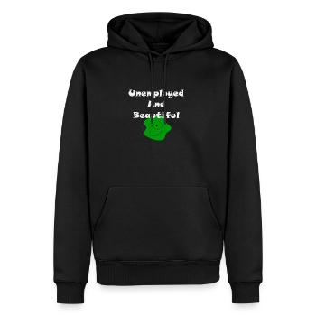 Unemployed And Beautiful - Men’s Premium Organic Hoodie - black - Front - Nico (187cm)