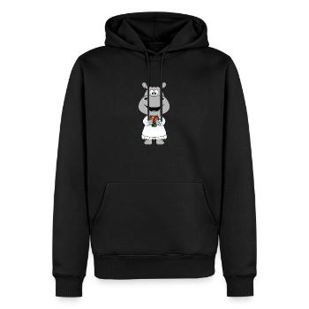 HOCHZEIT - BRÄUTIGAM - HEIRATEN - LIEBE - LOVE - Männer Premium Bio Hoodie - Schwarz - Vorne - Nico (187cm)