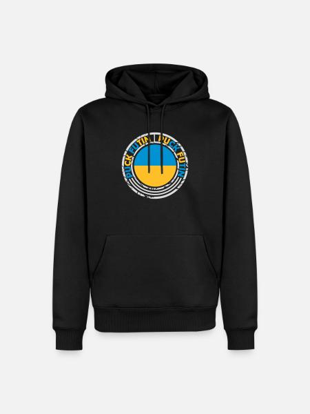 puck futin logo design - Men’s Premium Organic Hoodie - black