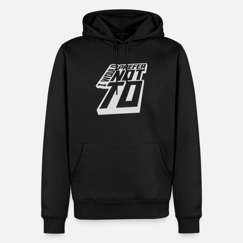 I prefer not to - Männer Premium Bio Hoodie - Schwarz