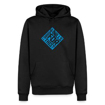 Je me suis rasé les couilles - Sweat à capuche Premium bio Homme - noir - Devant - Nico (187cm)