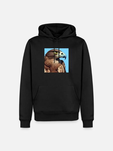 Eagle head illustration - Men’s Premium Organic Hoodie - black
