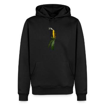 Panache d officier - Sweat à capuche Premium bio Homme - noir - Devant - Nico (187cm)
