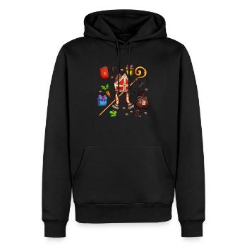 St. Nikolaus Elemente - Männer Premium Bio Hoodie - Schwarz - Vorne - Nico (187cm)