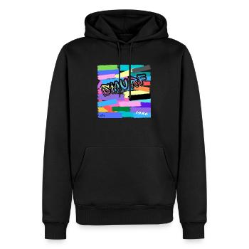 "HIP HOP T-SHIRT - Männer Premium Bio Hoodie - Schwarz - Vorne - Nico (187cm)
