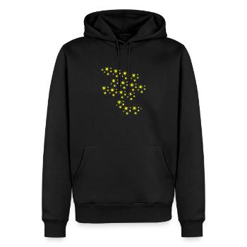 Sterne Galaxie Deko - Männer Premium Bio Hoodie - Schwarz - Vorne - Nico (187cm)
