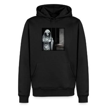 Spooky Alien - Men’s Premium Organic Hoodie - black - Front - Nico (187cm)