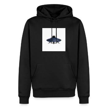 UFO - Men’s Premium Organic Hoodie - black - Front - Nico (187cm)