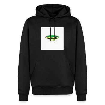 UFO - Men’s Premium Organic Hoodie - black - Front - Nico (187cm)