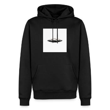 UFO - Men’s Premium Organic Hoodie - black - Front - Nico (187cm)