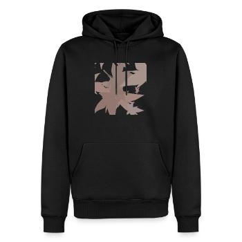 herbstblätter - Männer Premium Bio Hoodie - Schwarz - Vorne - Nico (187cm)