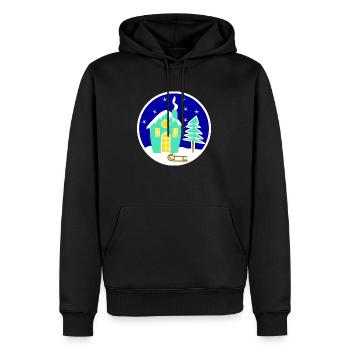 Winterlandschaft - Männer Premium Bio Hoodie - Schwarz - Vorne - Nico (187cm)