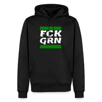 Gegen die Grünen - Männer Premium Bio Hoodie - Schwarz - Vorne - Nico (187cm)