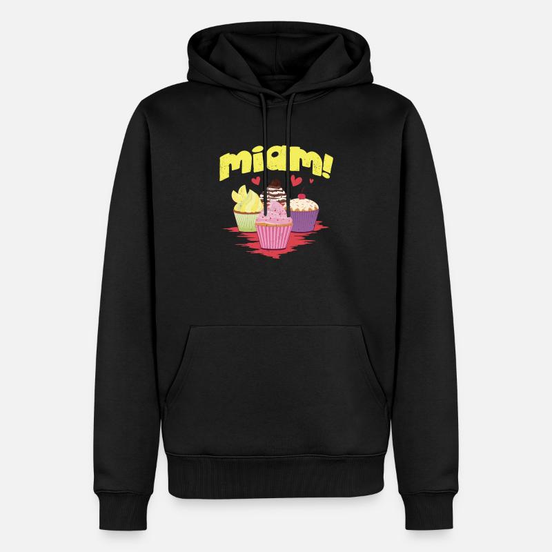 Miam des cupcakes ! - Sweat à capuche Premium bio Homme - noir