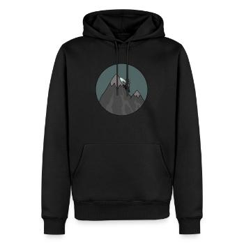 Grimpeur - Sweat à capuche Premium bio Homme - noir - Devant - Nico (187cm)