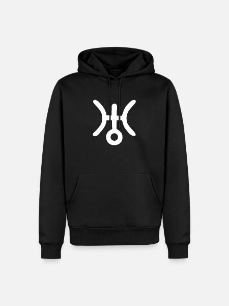 Astrological symbol Uranus, Aquarius - Men’s Premium Organic Hoodie - black