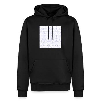 Modèle chinois - Sweat à capuche Premium bio Homme - noir - Devant - Nico (187cm)