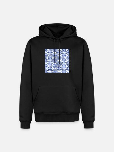 Chinese pattern - Men’s Premium Organic Hoodie - black