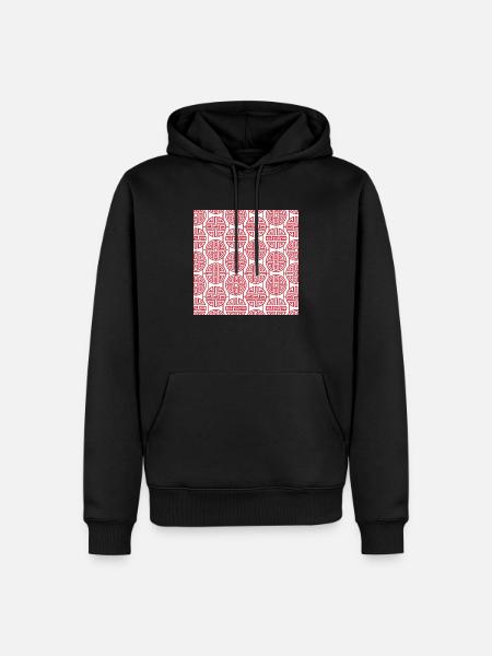 Chinese pattern - Men’s Premium Organic Hoodie - black