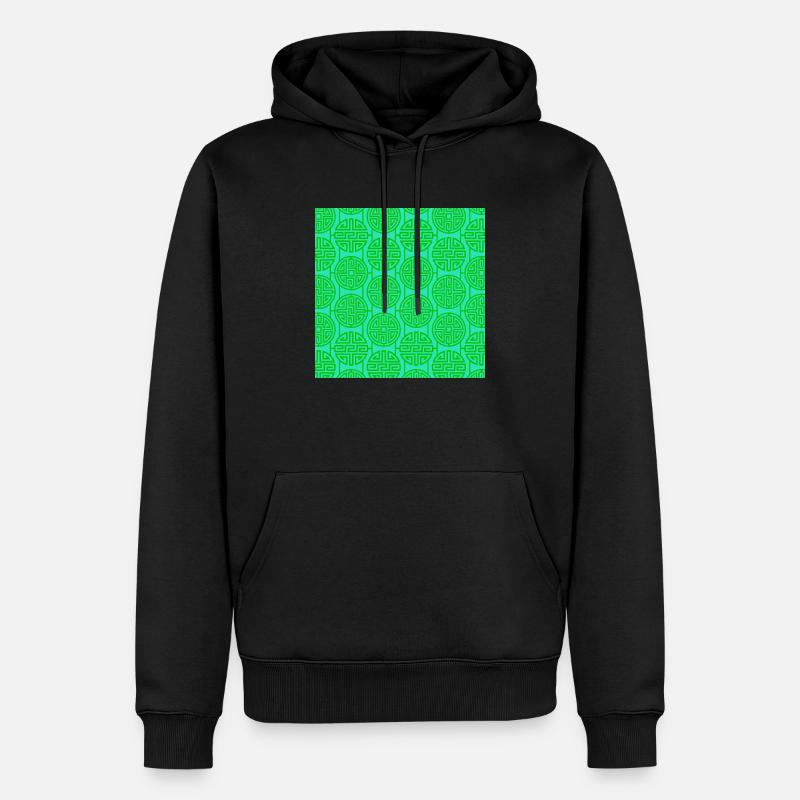 Chinesisches Muster - Männer Premium Bio Hoodie - Schwarz